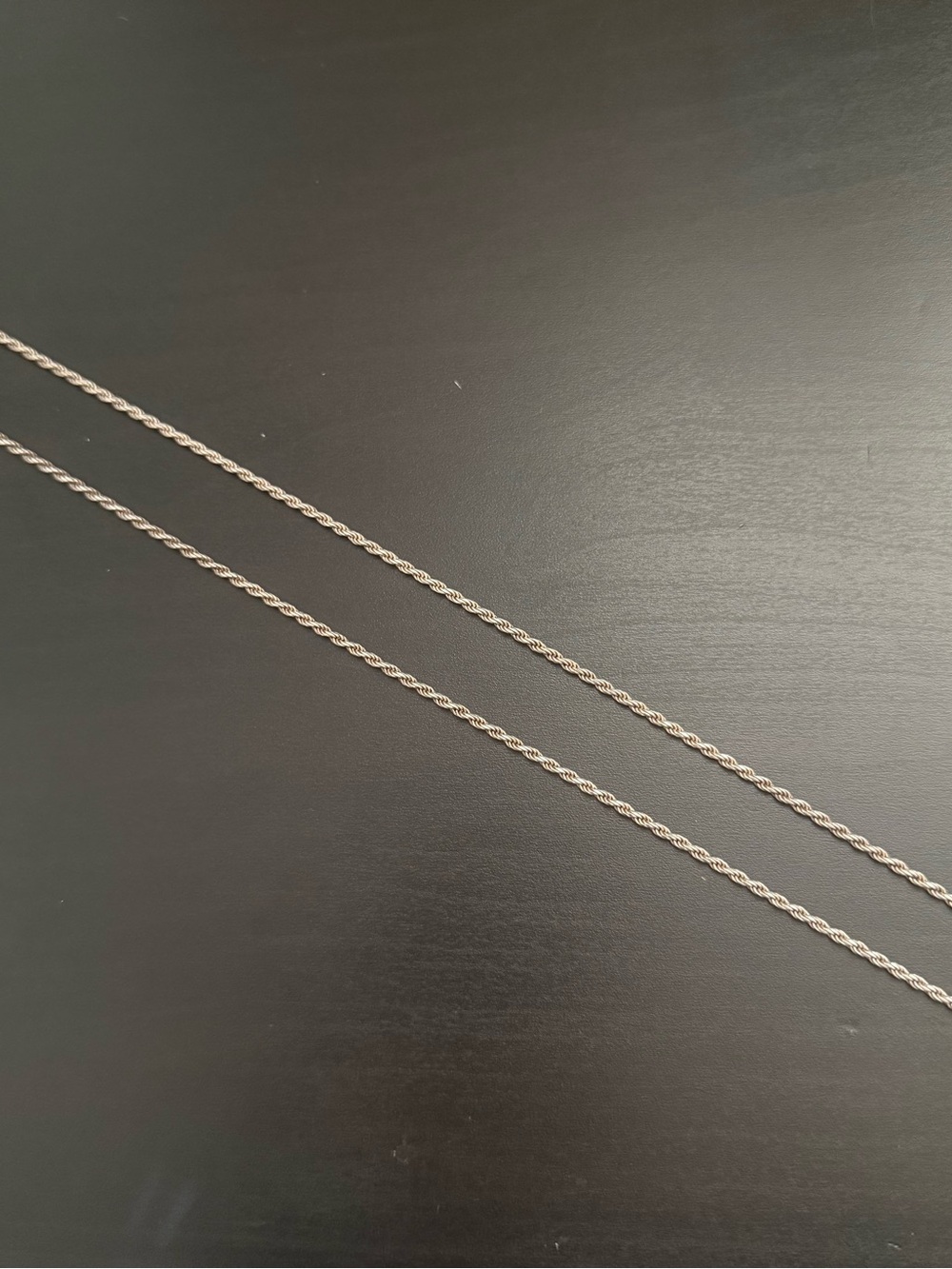 Delicate Silver-Tone Rope Chain Necklace - Women's Jewelry